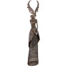 Clayre & Eef Decoratierendier Hert Metaal Bruin-Grijs 81 cm met Hart Vintage