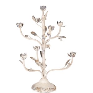 Clayre & Eef 5Y1370 Kandelaar Beige Grijs Ø...