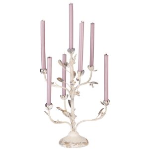 Clayre & Eef 5Y1370 Kandelaar Beige Grijs Ø...