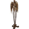Clayre & Eef Decoratieve Engel 17x15x54 cm bruin groen