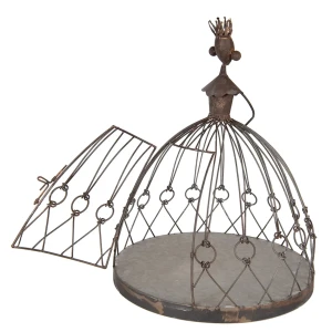 Clayre & Eef Plantenhouder Prinses Ø 44x54 cm bruin grijs