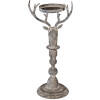 Clayre & Eef 6Y5838 Kandelaar Hert Antiek-Grijs 17x14x42 cm