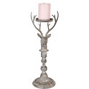 Clayre & Eef 6Y5838 Kandelaar Hert Antiek-Grijs 17x14x42 cm