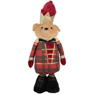 Clayre & Eef Decoratiebeer Kerstbeer Uniform Rood...