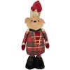Clayre & Eef Decoratiebeer Kerstbeer Uniform Rood Goud Groen 25x15x60 cm
