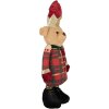 Clayre & Eef Decoratiebeer Kerstbeer Uniform Rood Goud Groen 25x15x60 cm