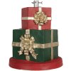 Clayre & Eef Kerstboomstandaard Cadeauverpakking Ø44x54cm Groen Rood Goud