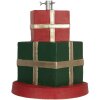Clayre & Eef Kerstboomstandaard Cadeauverpakking Ø44x54cm Groen Rood Goud