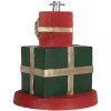 Clayre & Eef Kerstboomstandaard Cadeauverpakking Ø44x54cm Groen Rood Goud
