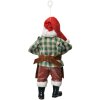 Clayre & Eef Kersthangers Kerstman 9x6x17 cm Rood Textiel Kunststof