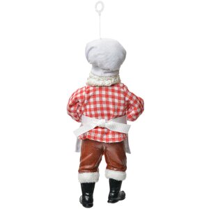 Clayre & Eef 66243 Kerstman Hangdecor Bakker Textiel 9x6x17 cm