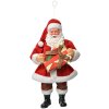 Clayre & Eef 66244 Kerstornament Kerstman met cadeautje 17cm Rood Wit