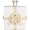 Clayre & Eef 6MG0116 Kerstboomstander Geschenkdoos Wit Goud 26x24x33cm