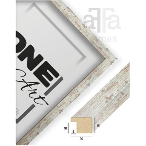 FramesFactory Fotolijst Hekla 40x60 cm Vintage White Wash