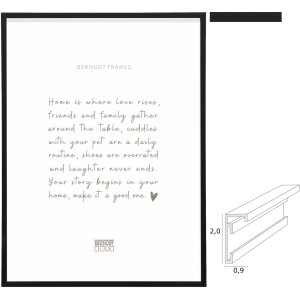 Deknudt Aluminium fotolijst S029S2 zwart mat 10x15 tot...