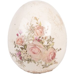 Clayre & Eef Decoratief Ei met Roosdecor...