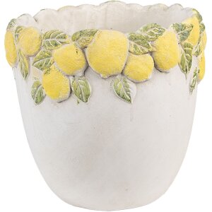 Clayre & Eef Bloempot Citroen Decor Ø 20x19 cm Steen Mediterran