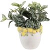 Clayre & Eef Bloempot Citroen Decor Ø 20x19 cm Steen Mediterran