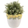 Clayre & Eef Bloempot Citroenreliëf Ø16x15cm Steen geel groen