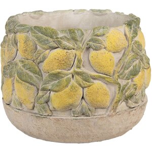 Clayre & Eef Bloempot met Citroenmotief...
