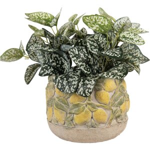 Clayre & Eef Bloempot met Citroenmotief Ø19x15cm Stein