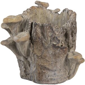 Clayre & Eef 6TE0577S Bloempot Bruin Beige 19x17x16 cm Natuursteenlook