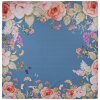 Clayre & Eef FFA01BL Tafelkleed 100x100 cm Blauw Bloemen Katoen