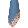 Clayre & Eef FFA42BL Keukendoek Blauw 50x70 cm met Bloemmotief