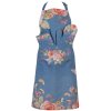 Clayre & Eef FFA45BL Topflappen Floral Romance Blauw 20x20 cm Katoen
