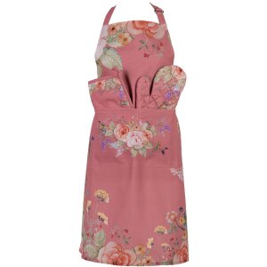 Clayre & Eef Toplappen Rosa met Bloemen 20x20 cm