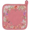 Clayre & Eef Toplappen Rosa met Bloemen 20x20 cm