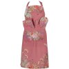 Clayre & Eef Toplappen Rosa met Bloemen 20x20 cm