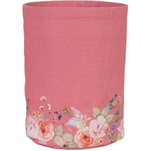 Clayre & Eef broodmand katoen Ø15x16cm Romantisch bloemendesign
