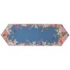 Clayre & Eef Tafelkleed 50x160 cm Blauw Bloemen Katoen Vogels