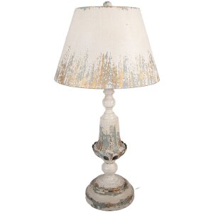 Clayre & Eef Tafellamp Vintage Ø36x70cm Beige Grijs Goud E27 60W Metaal