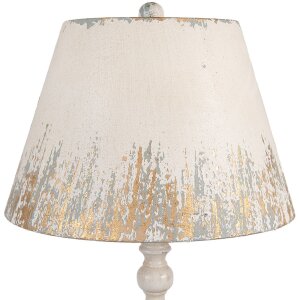 Clayre & Eef Tafellamp Vintage Ø36x70cm Beige Grijs Goud E27 60W Metaal