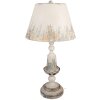 Clayre & Eef Tafellamp Vintage Ø36x70cm Beige Grijs Goud E27 60W Metaal