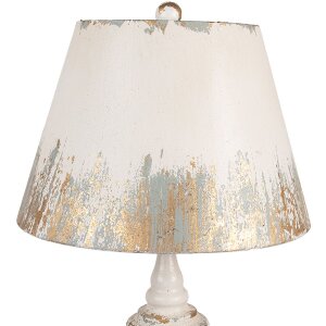 Clayre & Eef tafellamp Ø36x55cm E27 60W Beige Grijs Vintage-stijl
