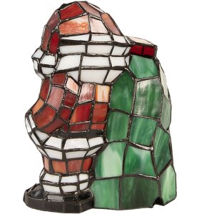 LumiLamp Tiffany tafellamp Kerstman Glas 17x11x22 cm
