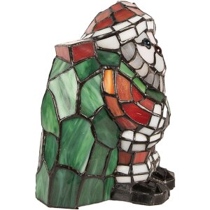 LumiLamp Tiffany tafellamp Kerstman Glas 17x11x22 cm