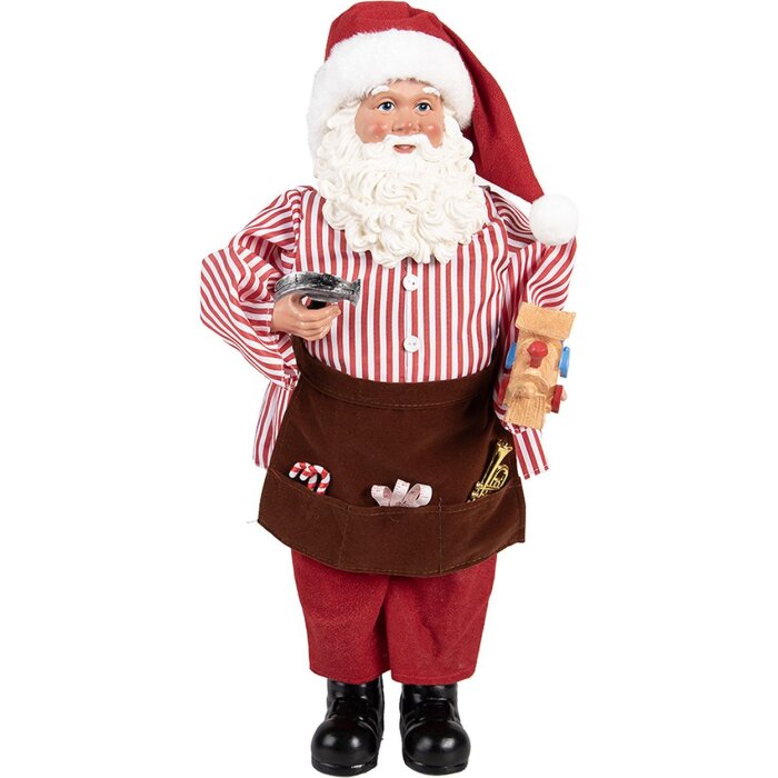 Clayre & Eef Kerstman Decoratie rood 22x19x45 cm