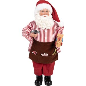Clayre & Eef Kerstman Decoratie rood 22x19x45 cm