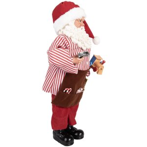 Clayre & Eef Kerstman Decoratie rood 22x19x45 cm