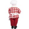 Clayre & Eef Kerstman Decoratie Bakker Rood Wit 45 cm