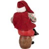 Clayre & Eef Kerstman met Bierpul 24 cm rode rustieke Decoratieve Figuur