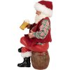 Clayre & Eef Kerstman met Bierpul 24 cm rode rustieke Decoratieve Figuur