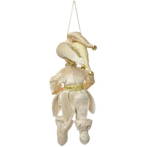 Clayre & Eef Decoratieve Hanger Elf 66217 Beige-Goud 28 cm