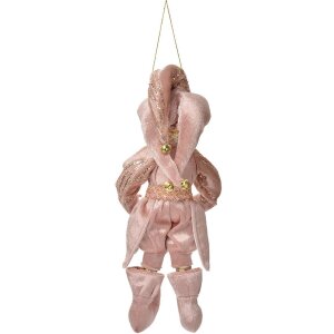Clayre & Eef Decoratieve Hanger Elf Roze Goud 10x8x28 cm