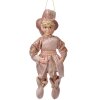 Clayre & Eef Decoratieve Hanger Elf Roze Goud 10x8x28 cm