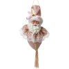 Clayre & Eef Kersthanger Roze Kerstman 8x8x35 cm
